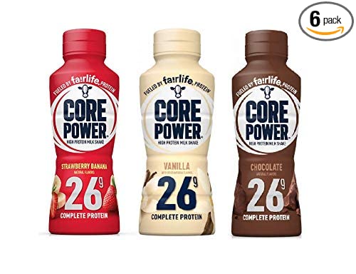 Core Power by Fairlife High Protein, 26g Protein, 3 Flavor Variety Pack, Milk Shake, 14 oz (Pack of 6) - 642709053835