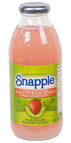  Snapple All Natural Fruit Flavored Teas and Juices, 16 oz Plastic Bottles (Kiwi Strawberry, Pack of 12)  - 642709053934