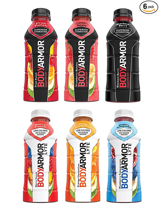  BODYARMOR Sports Drink Sports Beverage, Multi-Flavor Variety Pack Sampler, Natural Flavors With Vitamins, Potassium-Packed Electrolytes, No Preservatives, Perfect For Athletes, 16 Fl Oz (6 Flavor Variety, Pack of 6)  - 642709077091