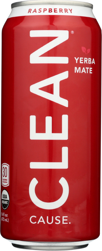 CLEAN CAUSE: Tea Yerba Mate Raspberry, 16 fo - 0642782911374