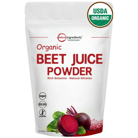 Micro Ingredients Premium Organic Beet Juice Powder, 1 Pound, Non-GMO - 642893344566