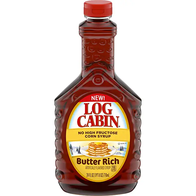  Log Cabin Butter Rich Syrup for Pancakes & Waffles, 24 oz  - 644209000562