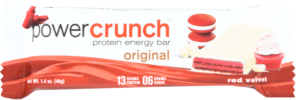 POWER CRUNCH: Bar Red Velvet, 40 gm - 0644225727788