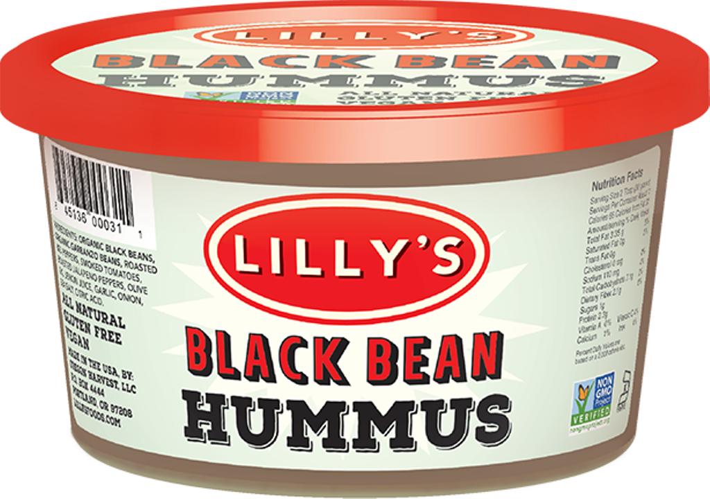 LILLY’S: Hummus Black Bean, 12 oz - 0645136000311