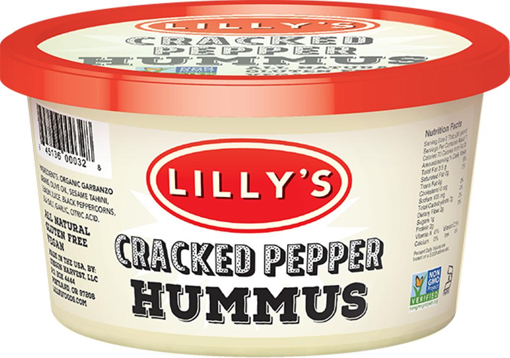 LILLY’S: Hummus Cracked Pepper, 12 oz - 0645136000328