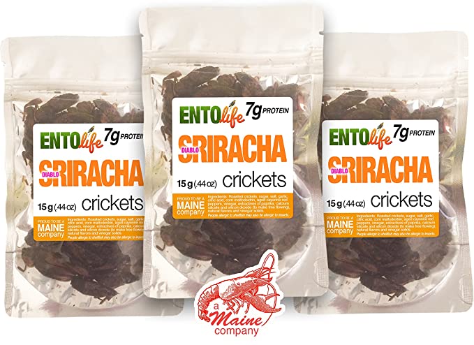 Roasted Edible Crickets - Sriracha - New Larger Size - 645759745392