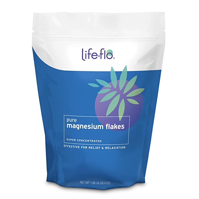 Life-Flo Pure Magnesium Flakes | Magnesium Chloride Brine from Zechstein Seabed | For Relaxing & Rejuvenating Body and Foot Soaks | 1.65 lb - 645951506180