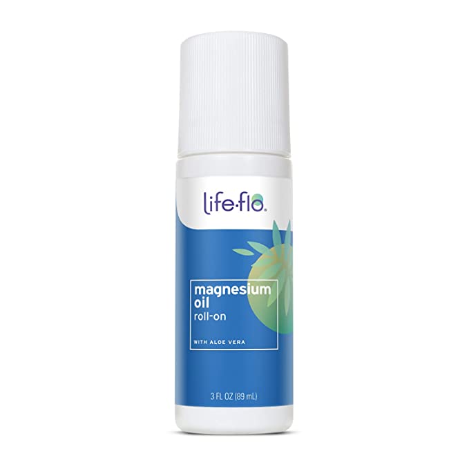 Life-flo Magnesium Oil Roll On with Organic Aloe Vera | Soothes Muscles and Joints, Hydrates Skin, Gentle Deodorant, 3oz - 645951970332