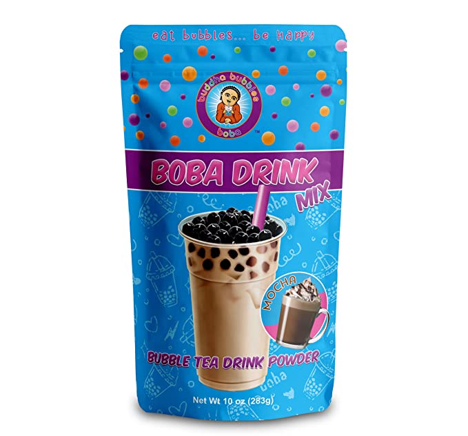 Mocha Frappuccino Boba / Bubble Tea Drink Mix Powder By Buddha Bubbles Boba 10 Ounces (283 Grams) - 646437090544