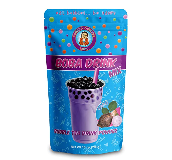  Taro Boba / Bubble Tea Drink Mix Powder By Buddha Bubbles Boba 10 Ounces (283 Grams)  - 646437125901