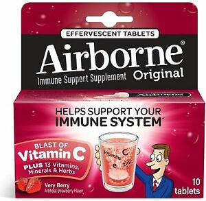 AIRBORNE: Effervescent Tablets Very Berry, 10 pc - 0647865100942