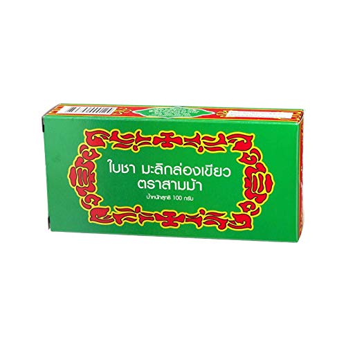 3 Horses Jasmine Tea, Original Thai Jasmine Tea, Size 100g - 648275961154