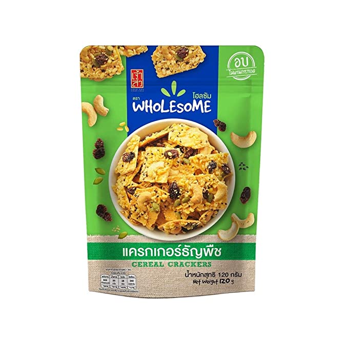 Wholesome Brand, Cereal Crackers, Net Weight 120g X 2 Packs - 648275963615