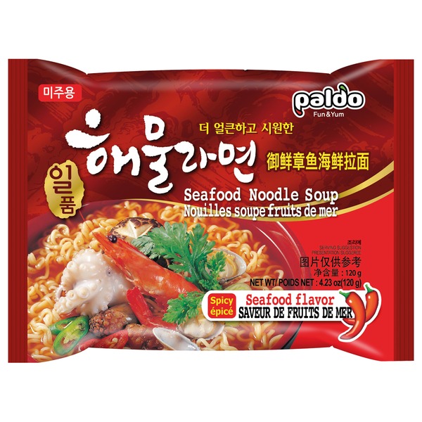 Paldo Spicy Seafood Ramen - 0648436100583