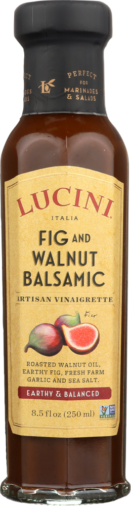 LUCINI: Dressing Fig and Walnut Balsamic Vinaigrette, 8.5 oz - 0648505102500