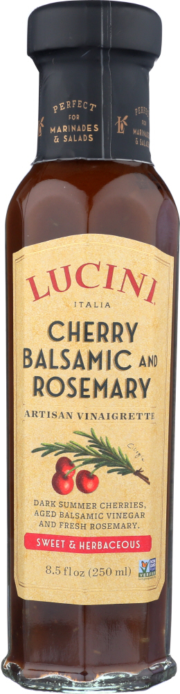 LUCINI: Dressing Cherry Balsamic and Rosemary Vinaigrette, 8.5 oz - 0648505112509