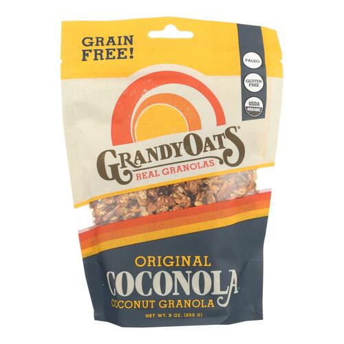  GrandyOats Coconola Gluten Free Granola - Certified Organic, Non-GMO, Grain Free, Paleo Friendly, Low Carb and Low Sugar (Original Coconola, 1 Pack) - 648960000700