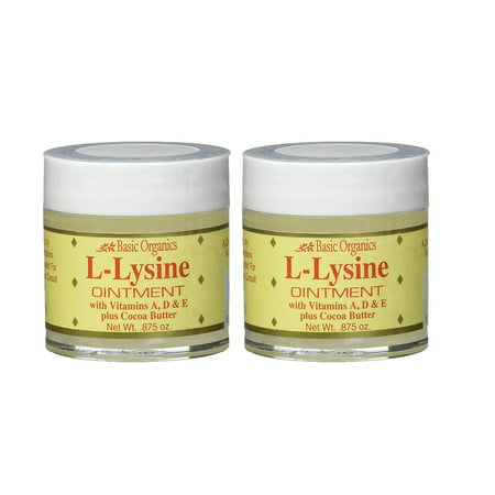 Basic Organics L-Lysine Lip Ointment with Vitamins A,D & E, 0.875 oz - 649722712978