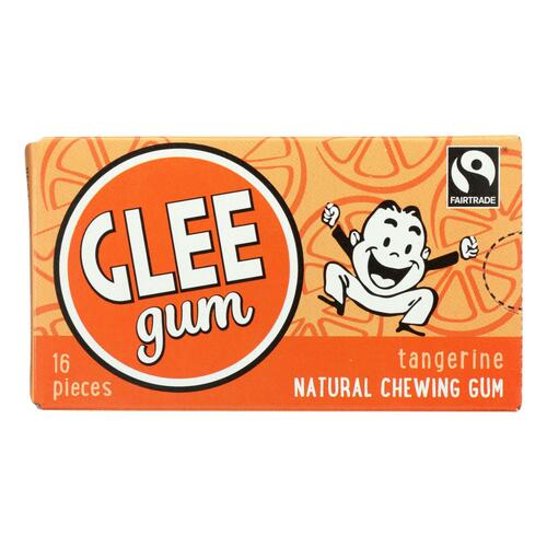 GLEE GUM: Natural Chewing Gum Tangerine, 16 pc - 0649815000012