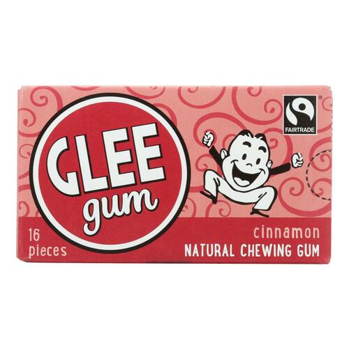 GLEE GUM: All Natural Chewing Gum Cinnamon, 16 pc - 0649815000029