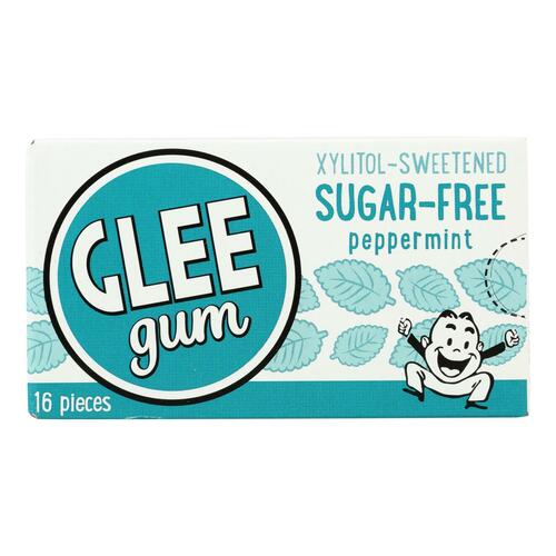 Glee Gum Chewing Gum - Refresh Mint - Sugar Free - Case Of 12 - 16 Pieces - 649815000500