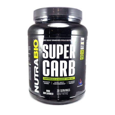 Super Carb Unflavored by NutraBio - 30 Servings - 649908259617