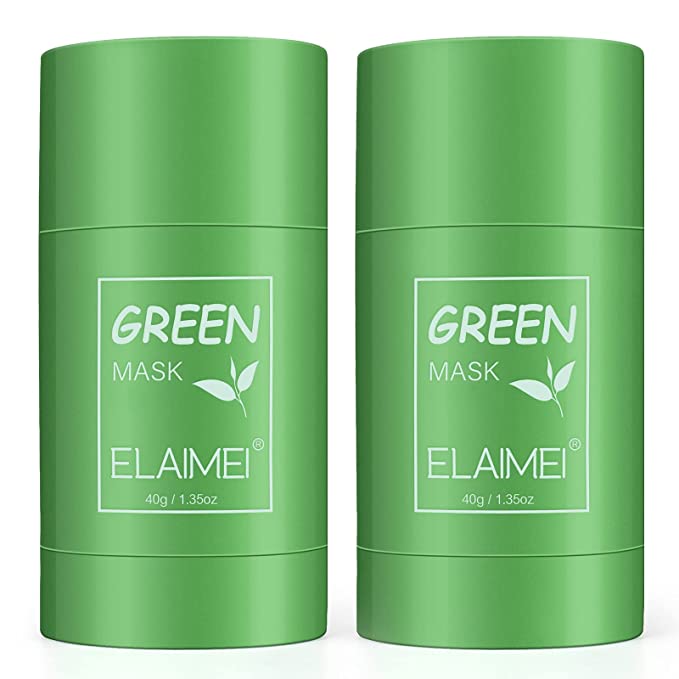 Green Tea Mask, Deep cleansing pores, improving skin, cleansing impurities on the skin surface,oil control, easy blackhead removal, suitable for all skin types, no irritation (2 Pack) - 651251475835
