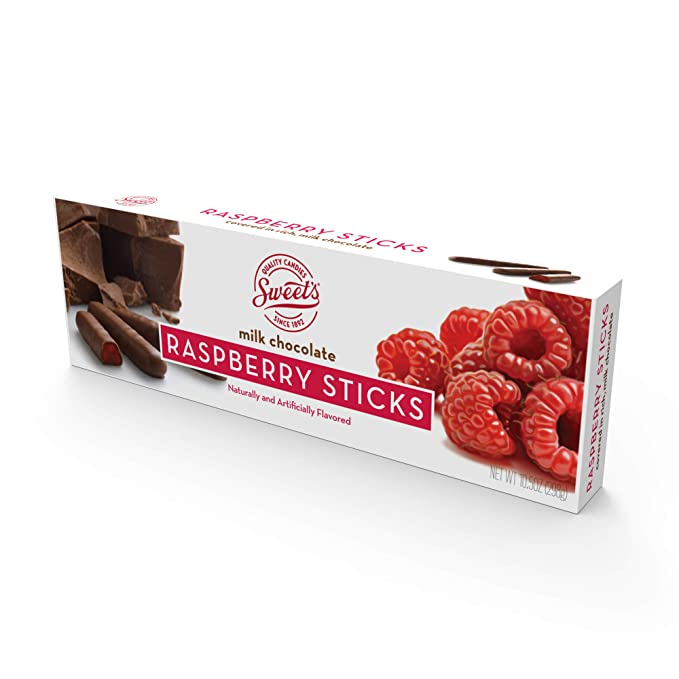 Sweet Candy Company Raspberry Milk Chocolate Sticks 10 Ounce - 071443004504