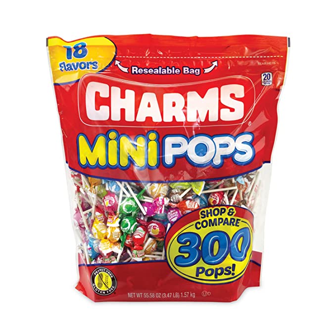  Charms Mini Assorted Pops, 300 Pops Included  - 651818924073