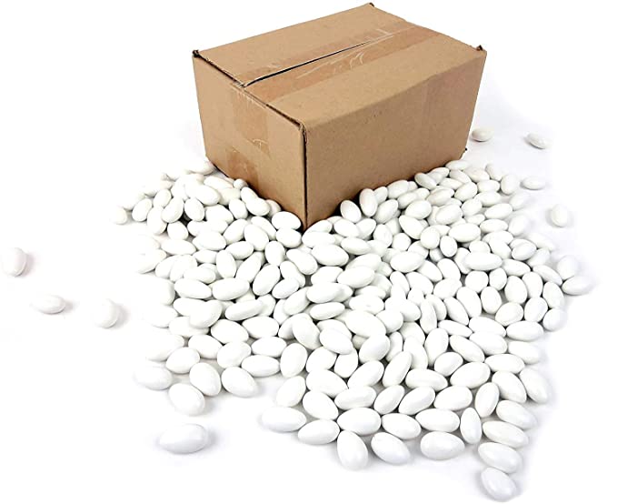 White Jordan Almonds, 2 lb Bag - 651818995424