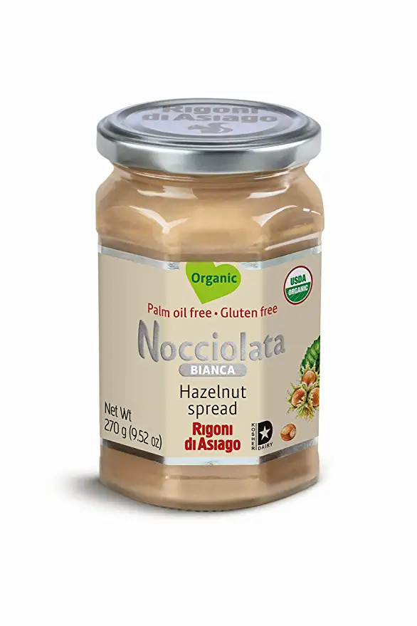 Rigoni di Asiago Nocciolata Bianca Organic Hazelnut Spread, 9.52 oz, Cocoa Free - 652642000223