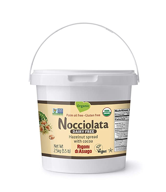 Rigoni di Asiago Nocciolata Dairy Free Cocoa Hazelnut Spread Food Service, 5.5 Pounds - 652642000247