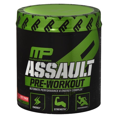 MusclePharm Assault Pre-Workout Powder with High-Dose Energy, Focus, Strength, and Endurance, Fruit Punch, 30 Servings (Pack of 1) (B01HHX7K9Q) - 653341043016