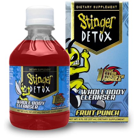 Stinger Detox Whole Body Cleanser 1 Hour Extra Strength Drink – Fruit Punch – 8 FL OZ - 653476959824