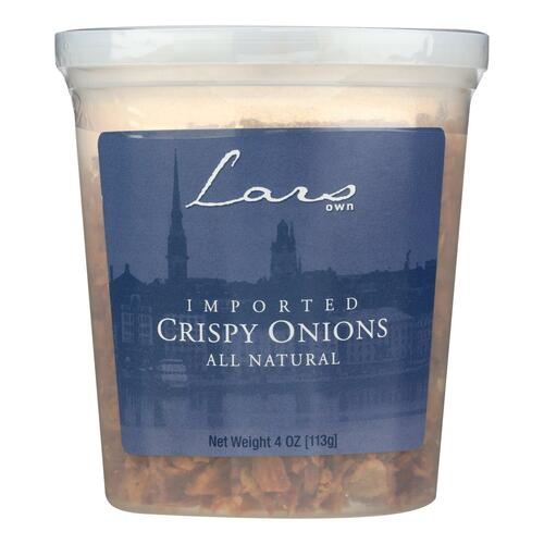 LARS OWN: All Natural Imported Crispy Onions, 4 oz - 0654523930513