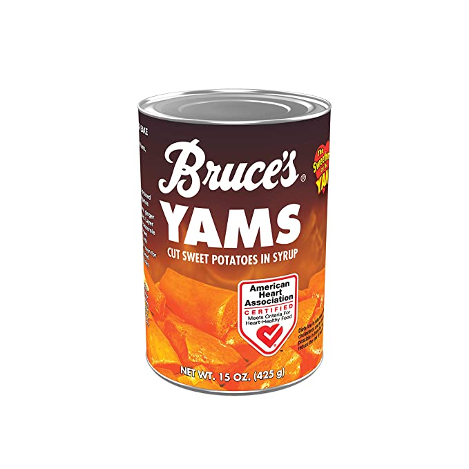 BRUCES YAMS YAMS CUT SWEET POTATOES IN SYRUP, 15 OZ (Pack of 12) - 654690429162