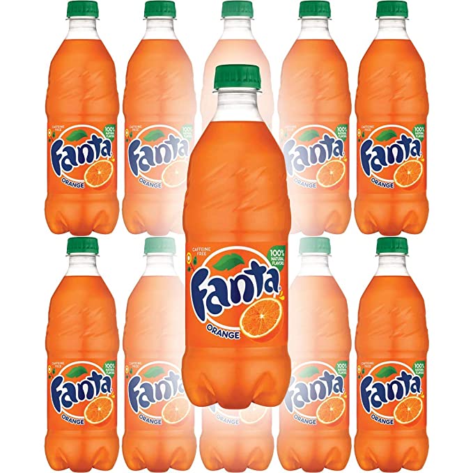  Fanta Orange Soda, 20 Fl Oz Bottle (Pack of 16, Total of 320 Fl Oz)  - 654690493262