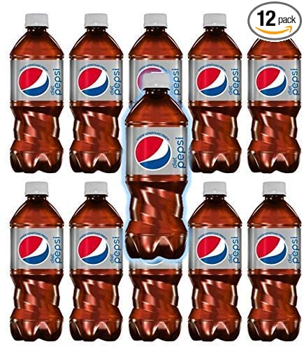 Diet Pepsi Soda 20oz Bottles (Pack of 12, Total of 240 Fl Oz) - 654690613189