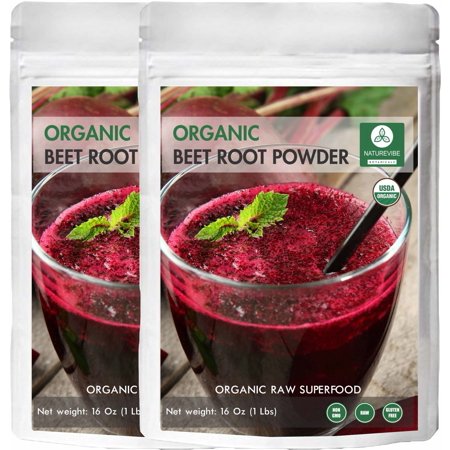 Organic Beet Root Powder (2 lbs), Raw & Non-GMO (2 Pack of 1 pound each) - 654728753610