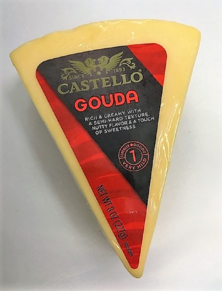 CASTELLO: Gouda Cheese Pie Cut, 8 oz - 0654858704476