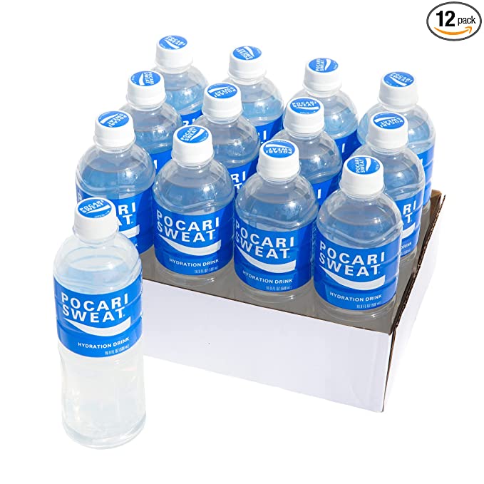  Pocari Sweat PET Bottles - The Water and Electrolytes that Your Body Needs, Japans Favorite Hydration Drink, Now in the USA, Clear, 500 ml, 12 Pack  - 654871020904