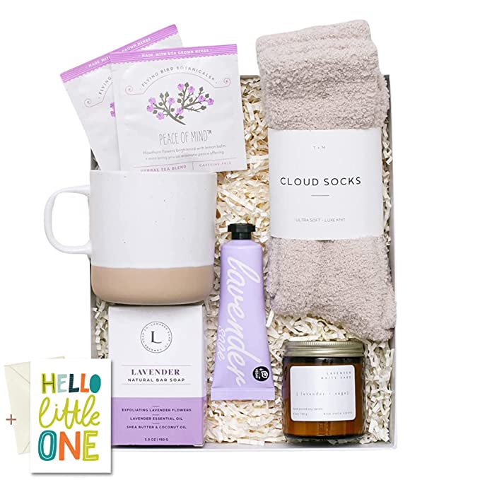 Unboxme Lavender Spa Gift Box For Women, Care Package For Her, Thinking Of You, Sympathy, Birthday Gift, Self-care Relaxation Gift, Get Well Soon Gift, Spa Gift Basket (
