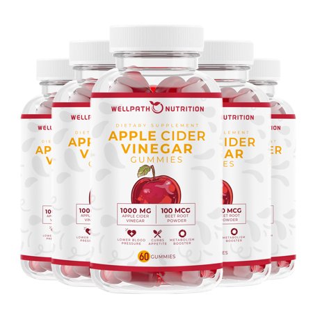 (5-Pack) Wellpath Nutrition, Wellpath Apple Cider Vinegar, Apple Cider Vinegar Gummies for Weight Support and Cleanse, Immunity & Detox - 655360242807