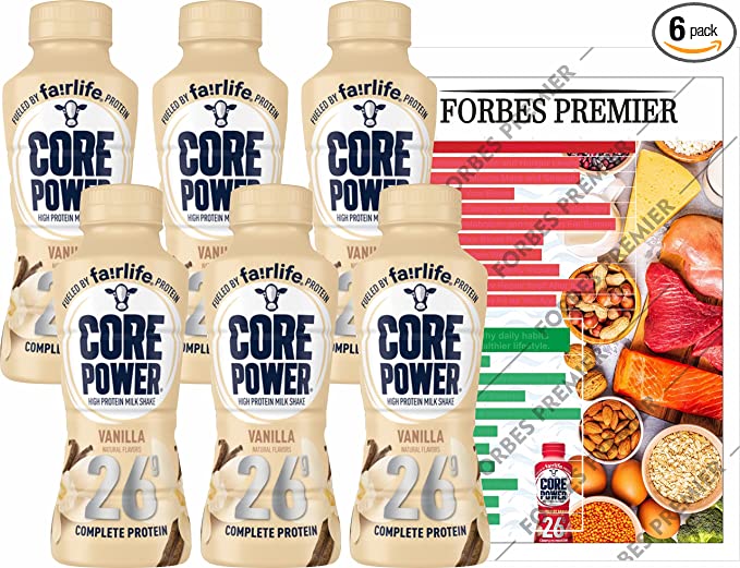  Fairlife Protein Shakes, Protein Shakes Ready to Drink, Core Power Protein Shake. 14 fl oz 26gm (Vanilla flavor, Pack of 6 Bottles) core power, fairlife, milk shake,  - 655364925461