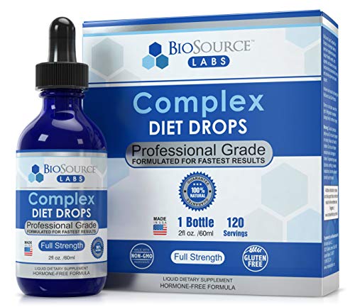 BioSource Labs Complex Diet Drops - Best Natural Weight Management Drops for Men and Women (1 x 2-Ounce Bottle) - 655676662337