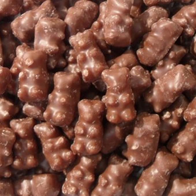  Muddy Bears Chocolate-Covered Gummi Bears - Bulk Chocolate-Covered Gummy Candy for All Ages - Chocolate-Covered Fruit Snacks in Green Apple, Strawberry & Pineapple Flavors - 5 lb Bag  - 655956002846