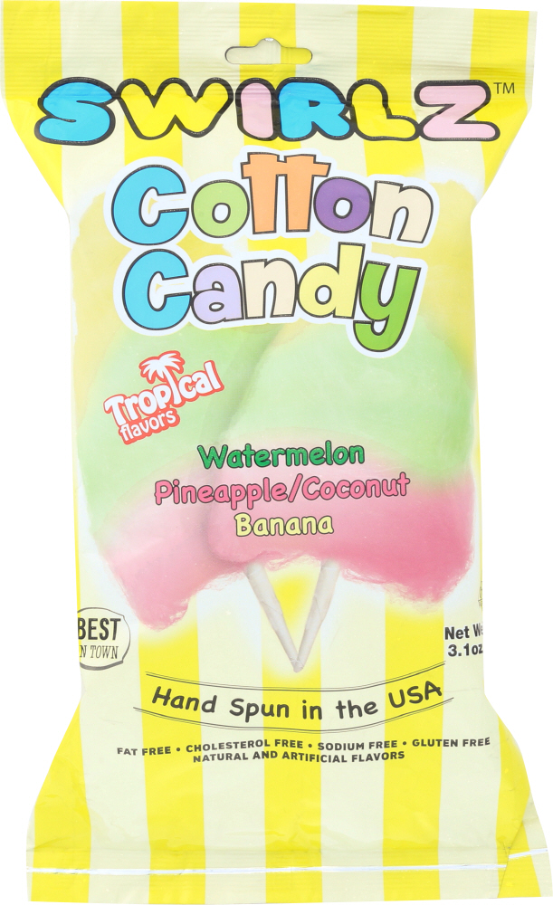 Tropical Flavors Cotton Candy, Watermelon, Pineapple/Coconut, Banana - blueberry