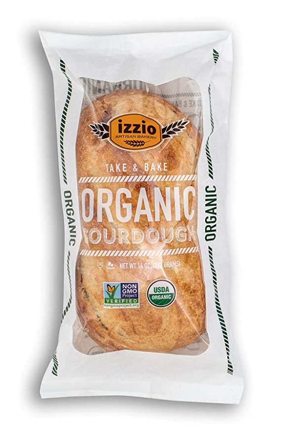  3 Packs of Izzio ORGANIC SOURDOUGH Take & Bake Sandwich Bread - 657082073226