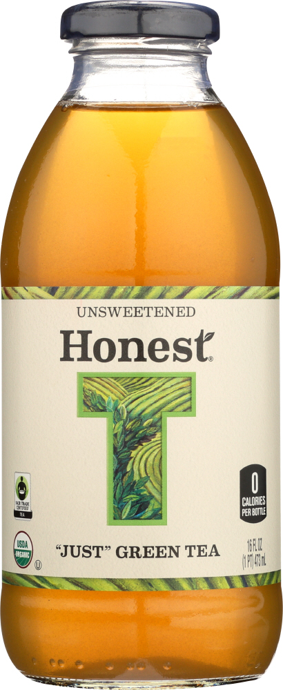 Honest Tea Just Green Glass Bottle, 16 Fl Oz - 00657622019776