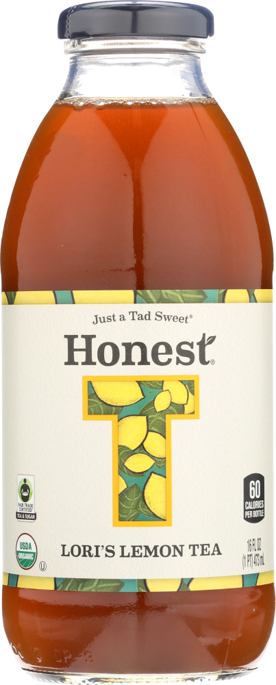Honest Tea Loris Lemon Glass Bottle, 16 Fl Oz - honest